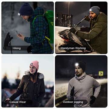 LED Beanie with Light | Rechargeable Winter Hat for All
