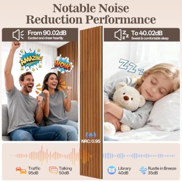 Vellorise Acoustic Wood Slat Wall Panels for Stylish Decor