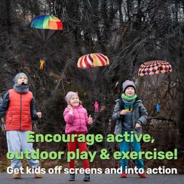 nutty toys Parachute Toys for Kids - Tangle Free Outdoor Flying Parachute Men, Top Indoor & Outside ...