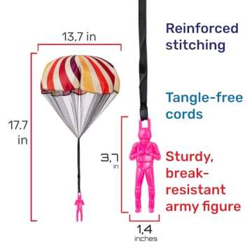 Nutty Toys Parachute Toys for Kids - Tangle Free Fun