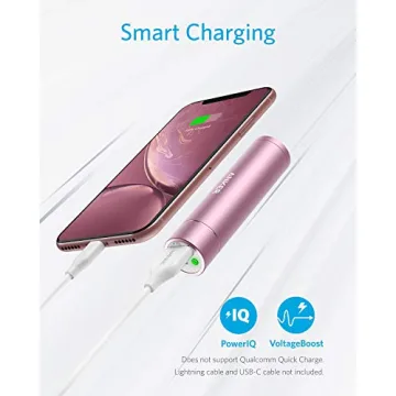 Anker PowerCore+ mini 3350mAh Lipstick-Sized Portable Charger (3rd Generation, Premium Aluminum Power Bank) One of the Most Compact External Batteries, Uses Premium Cells