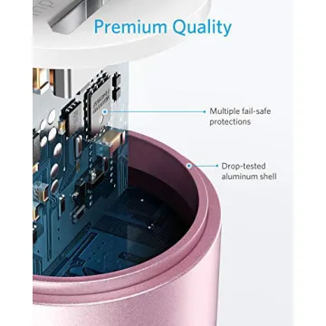 Anker PowerCore+ mini 3350mAh Lipstick-Sized Portable Charger (3rd Generation, Premium Aluminum Power Bank) One of the Most Compact External Batteries, Uses Premium Cells