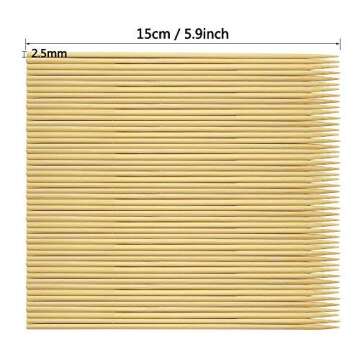 Hysagtek 400 Pcs Wood Skewers - Eco-Friendly Bamboo Skewers for Any Occasion