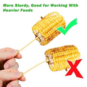Hysagtek 400 Pcs Eco-Friendly Bamboo Skewers for Events