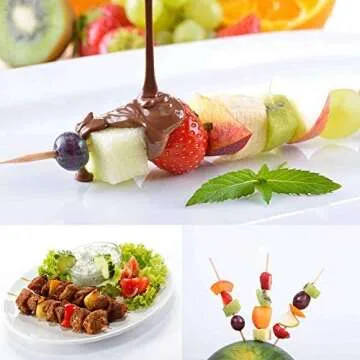 Hysagtek 400 Pcs Eco-Friendly Bamboo Skewers for Events