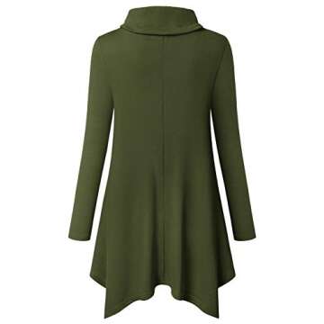 Elegant Cowl Neck Tunic Top for Women - Bulotus