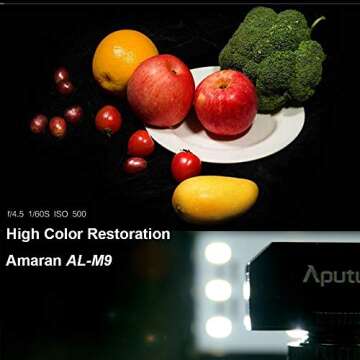 Aputure Amaran AL-M9 LED Light Built in Battery Pockable Mini TLCI/CRI 95+ On-Camera Video Lights 9pcs SMD Lighting for DSLR Camera