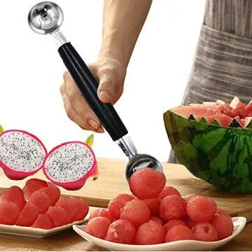 Double Ended Melon Baller Set for Fruits and Ice Cream