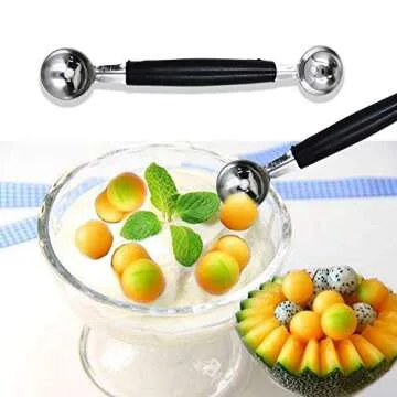 Double Ended Melon Baller Set for Fruits and Ice Cream