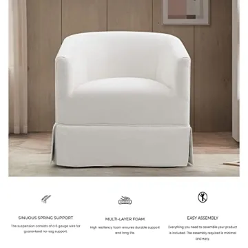 Locus Bono Swivel Accent Chair - Elegant Comfort for All Spaces