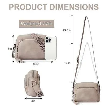 CLUCI Small Crossbody Purses for Women Trendy, Vegan Leather Women's Crossbody Handbags with Adjustable Wide Strap