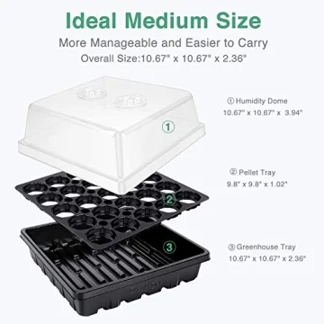 Seed Starter Trays with Domes for Indoor Gardening