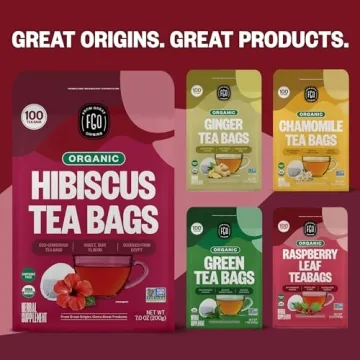 Organic Hibiscus Tea Bags - 100 Count Eco-Friendly