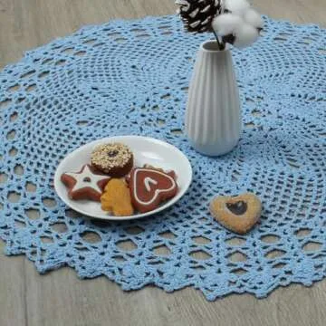 Kilofly Handmade Crochet Cotton Lace Doily - Stylish Decor