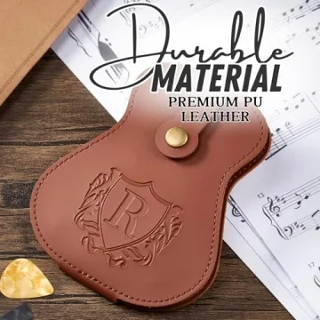 Personalized PU Leather Guitar Pick Holder for Guitarists
