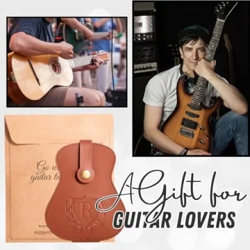 Personalized PU Leather Guitar Pick Holder for Guitarists