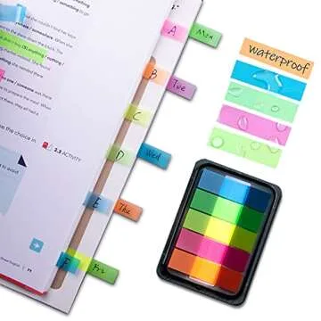 Golcellia 300 Pcs Transparent Sticky Tabs for Organization