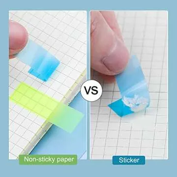 Golcellia 300 Pcs Transparent Sticky Tabs for Organization