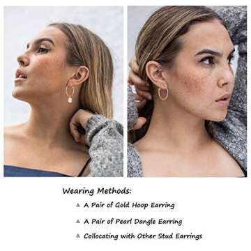 PEARLADA Gold Huggie Hoop Earrings for Women Elegant Jewelry
