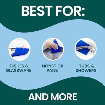 Scotch-Brite Non-Scratch Scour Pads, Scouring Pad for Kitchen and Dish Cleaning, Best for Pots and Pans Set Non Stick, Scrub Pads for Dishes, Blue Scrub Pads, 3 Pads
