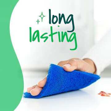 Scotch-Brite Non-Scratch Scour Pads, Scouring Pad for Kitchen and Dish Cleaning, Best for Pots and Pans Set Non Stick, Scrub Pads for Dishes, Blue Scrub Pads, 3 Pads