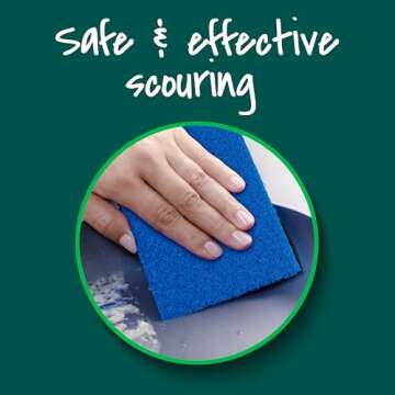 Scotch-Brite Non-Scratch Scour Pads, Scouring Pad for Kitchen and Dish Cleaning, Best for Pots and Pans Set Non Stick, Scrub Pads for Dishes, Blue Scrub Pads, 3 Pads