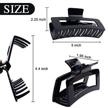 Jumbo Hair Claw Clips for Thick Long Hair, 4 Pack