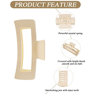 Jumbo Hair Claw Clips for Thick Long Hair, 4 Pack