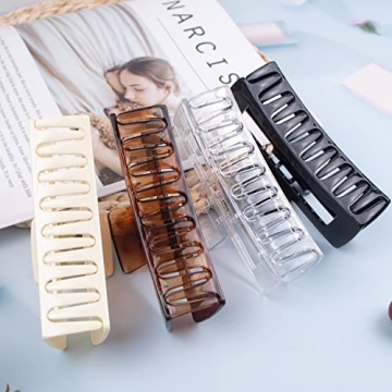Jumbo Hair Claw Clips for Thick Long Hair, 4 Pack