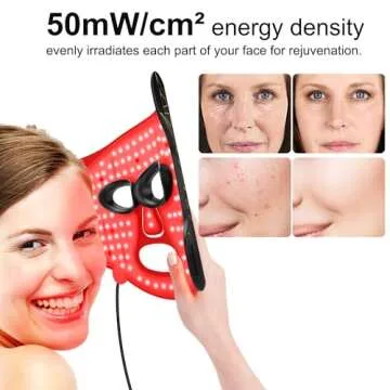 brori LED Face Mask - 7 Colors Red Blue Infrared Light Therapy Mask for Facial Skin Care & Treatment Device, Beauty Skincare Gifts