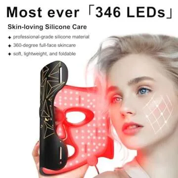 brori LED Face Mask - 7 Colors Red Blue Infrared Light Therapy Mask for Facial Skin Care & Treatment Device, Beauty Skincare Gifts