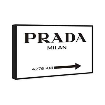 The Oliver Gal Artist Co. Fashion and Glam Wall Art Canvas Prints 'Milan Minimalist' Road Signs Home...