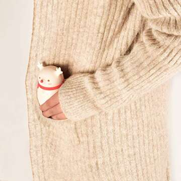 HomeLifairy 2 in 1 Hand Warmers Rechargeable,9000 mAh Larger Capacity,Electric Portable Pocket Hand Warmer/Power Bank,Best Winter Gifts for Women and Kids (deer-9000mAh)