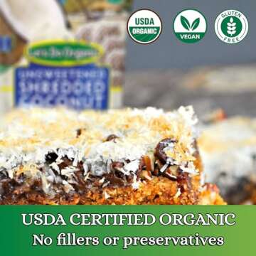 Lets Do Organic Shredded Coconut Unsweetened - Reduced Fat Coconut Shredded Organic, Organic Coconut Shreds, Unsweetened Coconut - 8.8 Oz (Pack of 12)