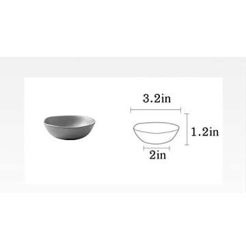 SOCOSY Classic Matte Ceramic Sauce Dishes - Set of 4 Irregular Edge Bowls