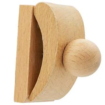 4 Tapestry Hangers Small, Quilt Hangers for Wall Hangings, Blanket Hanger Clamps, Carpet Rug Display, Wooden Wall Clips for Hanging (Light)