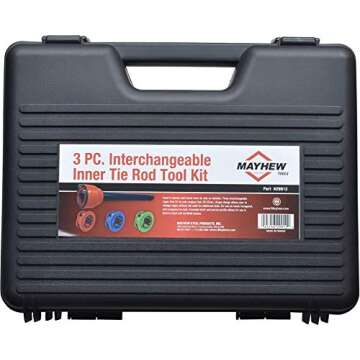 Mayhew Tools 29912 Interchangeable Tie Rod Tool Kit, 4-Piece Set, Black