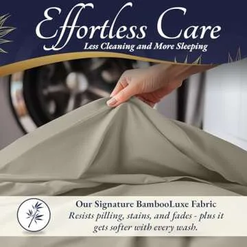 DECOLURE 100% Organic Viscose Derived from Bamboo Sheets King Size 4pcs - Ultra Soft & Luxuriously Cooling, 17" Deep Pocket, Double Stitching, Perfect for Hot Sleepers - King Bed Sheets (Taupe)