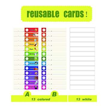 Daily Schedule Pocket Chart for Kids with 26 Cards