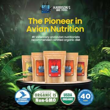 Harrison's Bird Foods High Potency Coarse Certified Organic Non GMO Formula Pet Bird Food 1lb