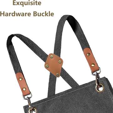 AFUN Heavy Duty Adjustable Apron - Grey Cotton Canvas