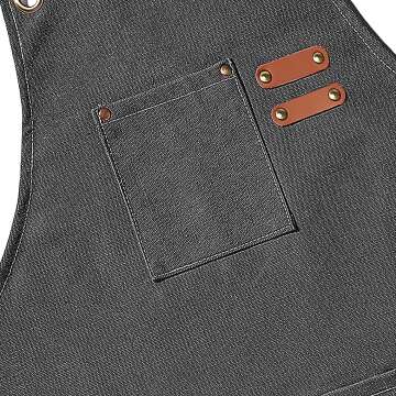 AFUN Heavy Duty Adjustable Apron - Grey Cotton Canvas