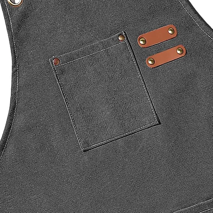AFUN Heavy Duty Adjustable Apron - Grey Cotton Canvas