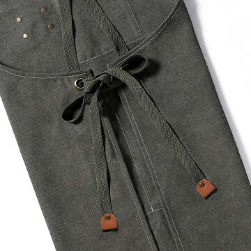 AFUN Heavy Duty Adjustable Apron - Grey Cotton Canvas