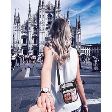 clear bag for stadium events - Clear Crossbody Purse Bag, with Adjustable Shoulder Strap for Women, ...