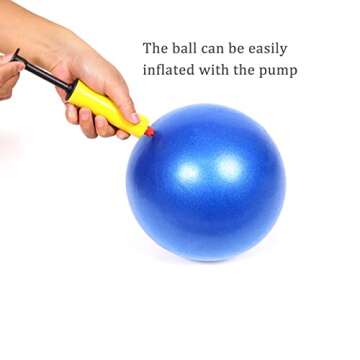 Small Pilates Ball with Pump 9 Inch Mini Yoga Ball for Stability Pilates Yoga Barre Physical Therapy Core Training