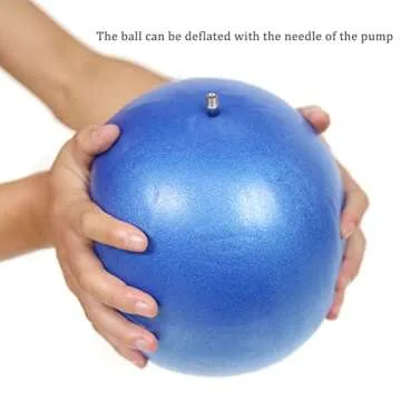 Small Pilates Ball with Pump 9 Inch Mini Yoga Ball for Stability Pilates Yoga Barre Physical Therapy Core Training