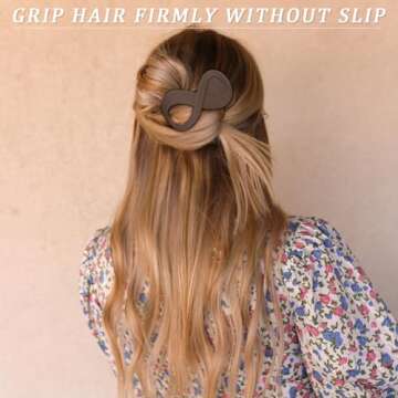 Stylish French Flat Hair Clips - Secure Hold, 6PCS Multi-Colored