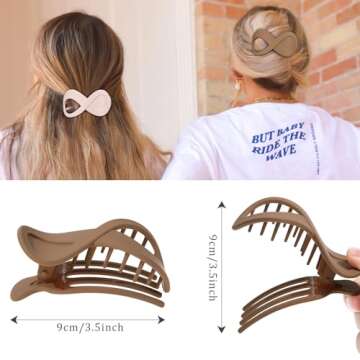 Stylish French Flat Hair Clips - Secure Hold, 6PCS Multi-Colored