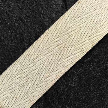 25mm (1") Herringbone Cotton Twill Tape Trim by 10-Yards, SP-2787 (Natural)
